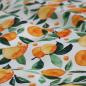 Preview: Dekostoff Panama Orangen orange weiß